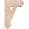 Ekena Millwork Traditional Arts and Crafts Smooth Bracket w/ Offset Brace, Douglas Fir, 7 1/2"W x 18"D x 26"H BKT0806X18X26TRA03SDF - alternate 4